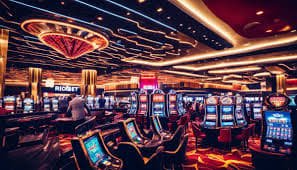 Efek visual petir yang menerangi kartu di layar Baccarat